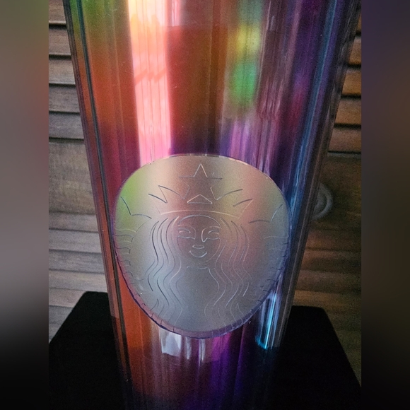 Starbucks Tumbler 24 oz. Iridescent Rainbow with Dome Lid & Matching Straw - Picture 2 of 8